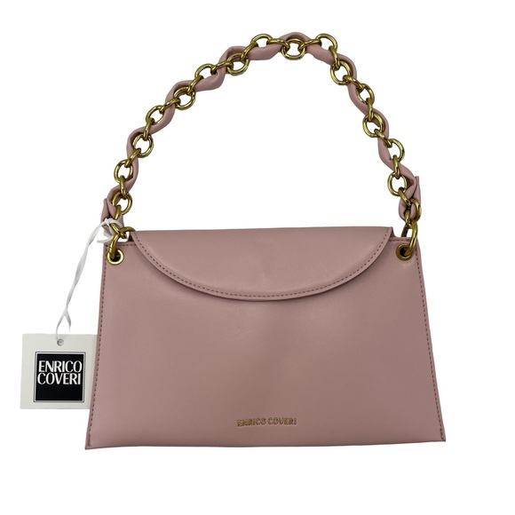 Enrico Coveri Handbags - Mauve Shoulder Bag with Chain Handle